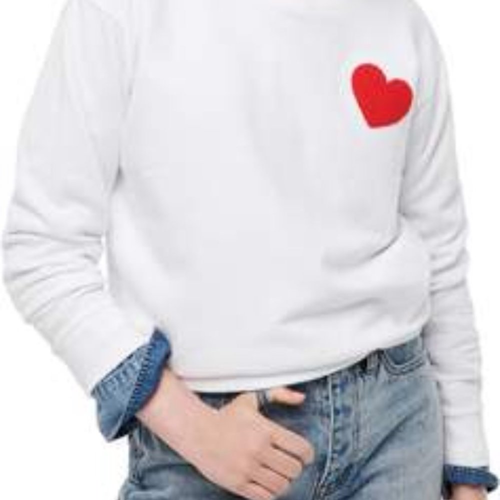 Small - J.crew Heart sweatshirt Item AE968
